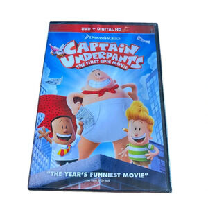New Sealed DVD Dreamworks Captain Underpants The First Epic Movie